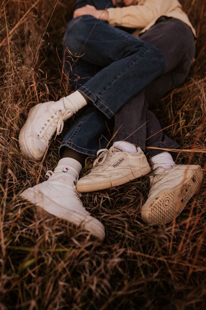 Kansas City Fall Engagement Shoot outfit at Shawnee Mission Park