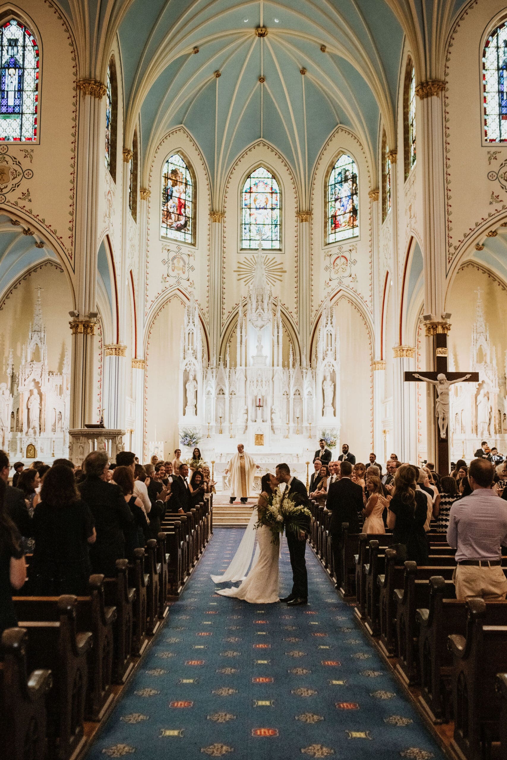 Catholic wedding ceremony at Our Lady of Perpetual Help in Kansas City