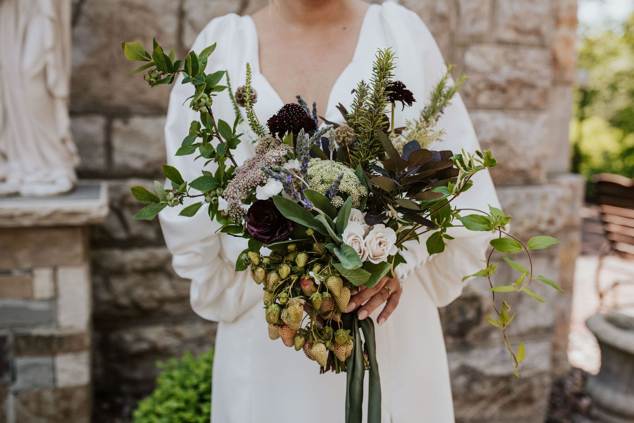 Bridal bouquet captured by a Kansas City wedding photographer