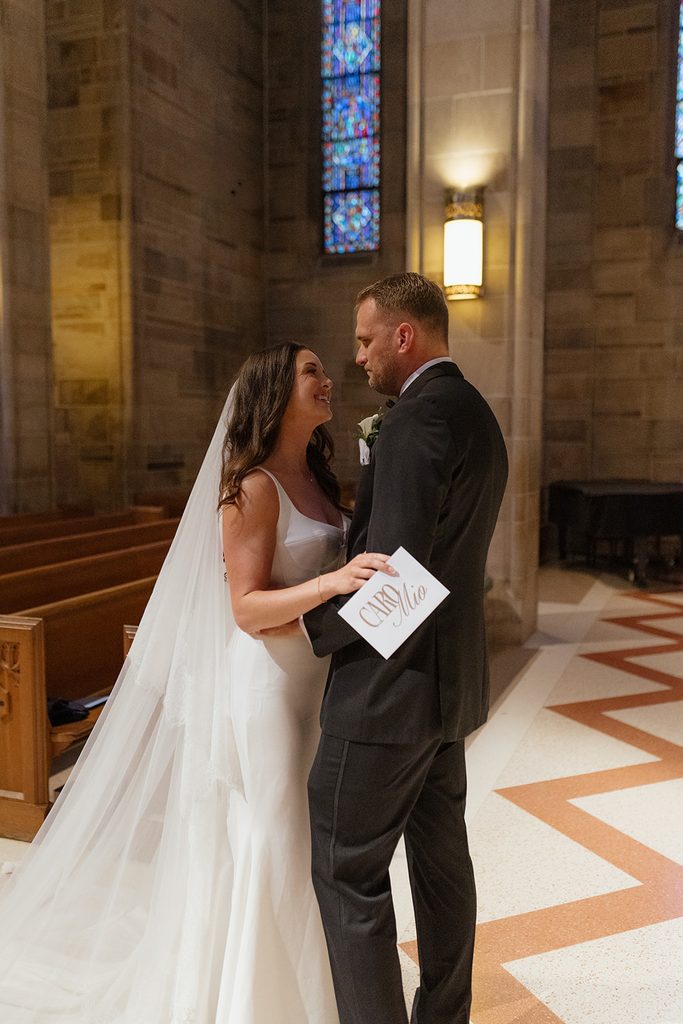Couple's look for weddings at the Cathedral of Christ the King in Atlanta